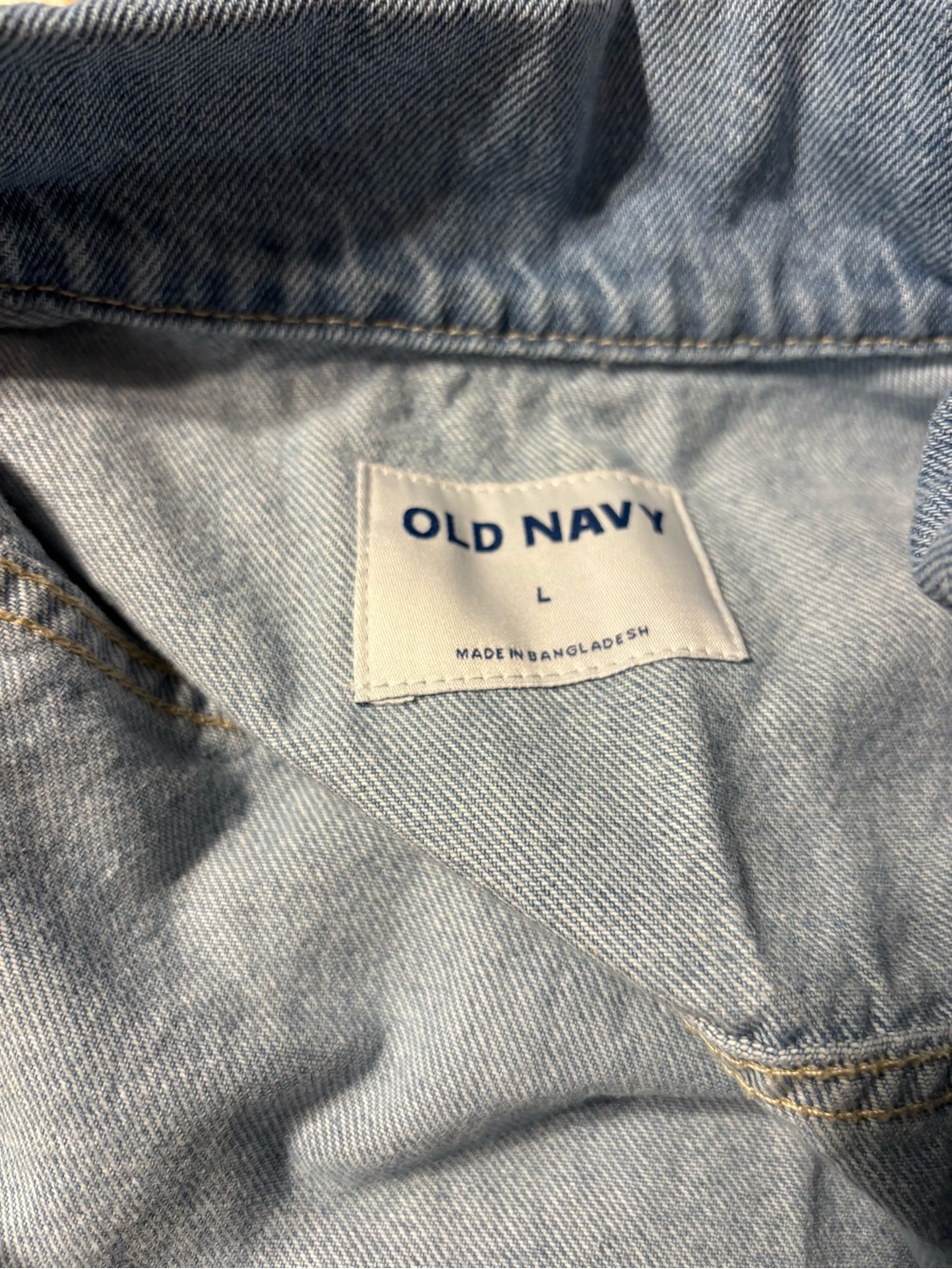 Old Navy Light Blue Denim Trucker Jacket - Picture 3 of 13